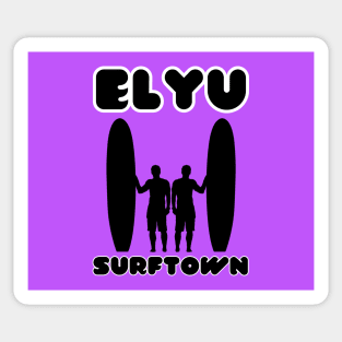 ELYU SURFTOWN TWO SURFERS AS ONE Sticker